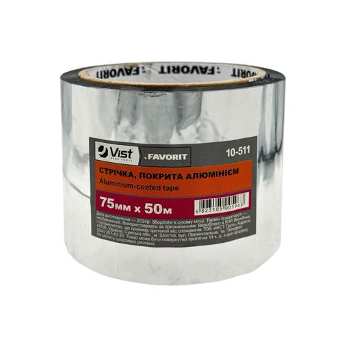 FAVORIT Клейкая лента покрыта алюминием 75мм*50м 10-511