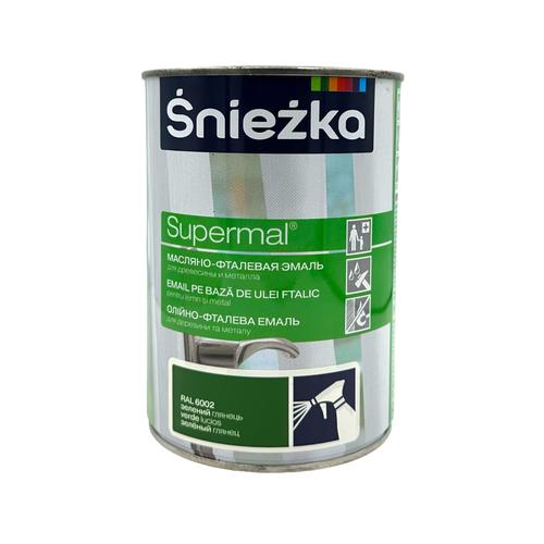 SNIEZKA Олійно-фталева емаль 0,8л. ЗЕЛЕНИЙ глянець RAL6002
