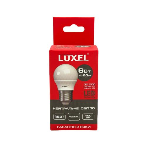 LUXEL LED-Лампа ECO куля 6w E27 4000K 510Lm LED-057-NE