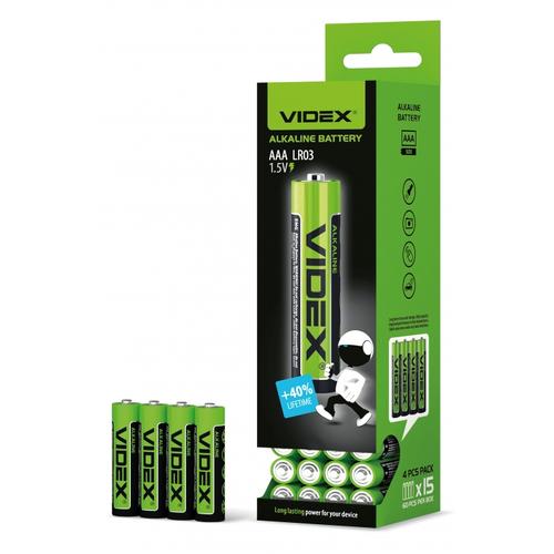 VIDEX AAA/LR3 1,5V ALKALINE (уп./60шт.)
