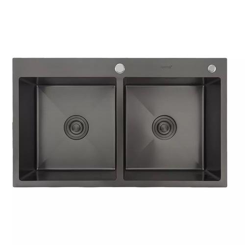 GAPPO GS8350-6 Кухонна мийка накладна 830x500мм. (нержавіюча сталь 0,8мм., з PVD покриттям)