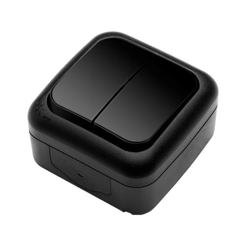 VIKO PALMIYE Выключатель 2-й внешний IP54 (черный) 90555102