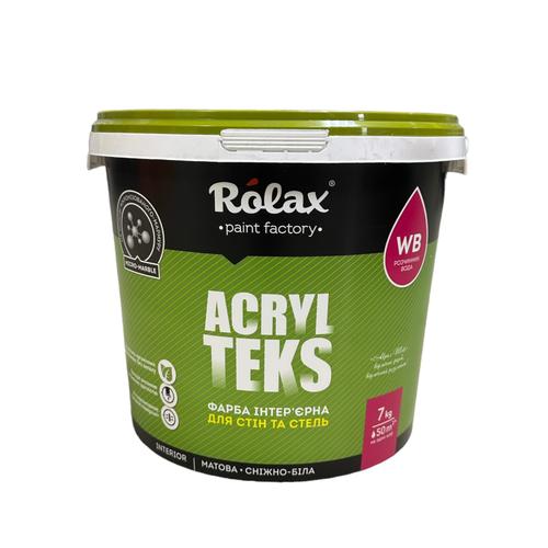 ROLAX ACRYL TEKS Фарба акрилова для стін та потолків 7кг.