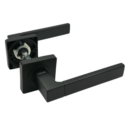KEDR R08.081-AL-Black mat Ручка дверна на кадратній розетці (чорний мат)