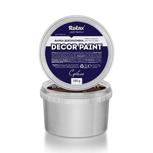ROLAX DECOR PAINT Краска акриловая декоративная СЕРЕБРО 100гр.