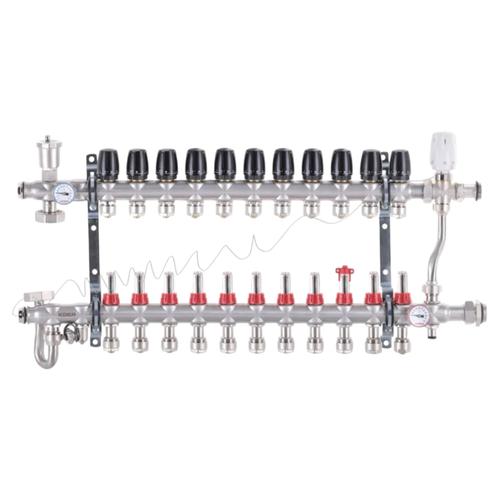 KOER KR.S1013-11 Коллектор со встроенным смешив. узлом 1х6 SUS304 и евроконус 3/4-16 (KR2954)