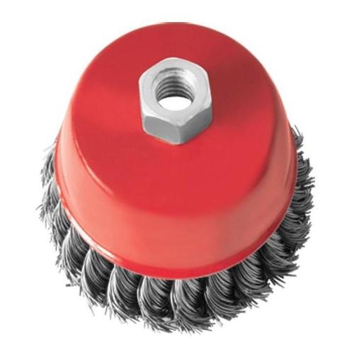 INTERTOOL Щітка чашкова 100 мм, для КШМ, М14 (пучки крученого дроту) BT-2100