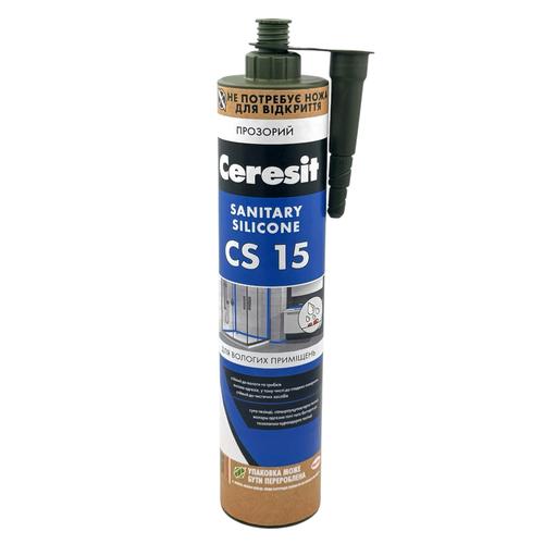Ceresit CS15 SANITARY Силіконовий герметик санітарний 280мл. (прозорий)