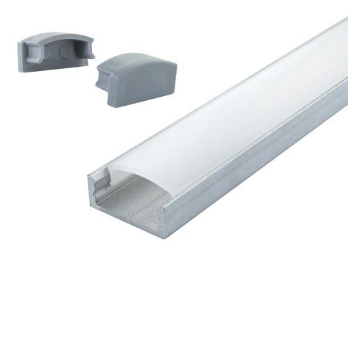 Профіль для LED-стрічки накладний напівмат. 2м. ПФ-15
