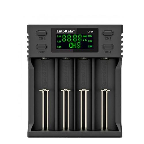 LiitoKala Зарядний пристрій для акумуляторів 4*18650 , LCD дісплей, USB шнур Lii-S4