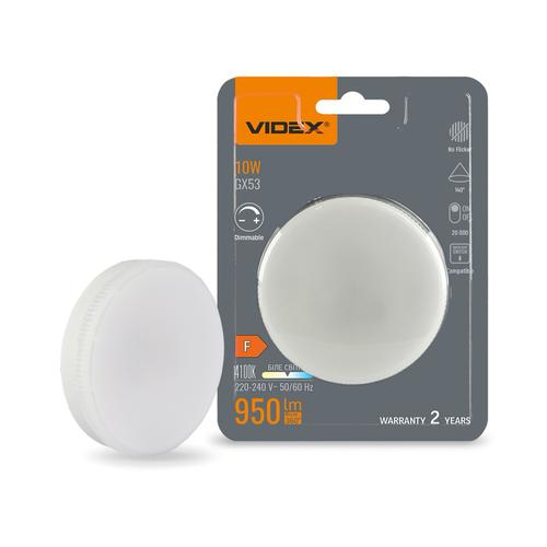 VIDEX LED-Лампа GX53D 10W 4100K 1000Lm (димерна) VL-GX53D-10534