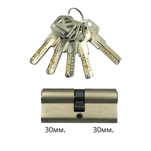 HISAR Циліндр ключ-ключ 30*30 (нікель) BC-60(30*30)