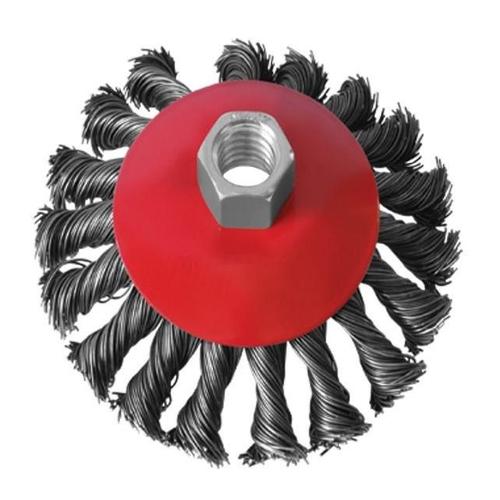 INTERTOOL Щітка конусна 125 мм, для КШМ, М14 (пучки крученого дроту) BT-4125