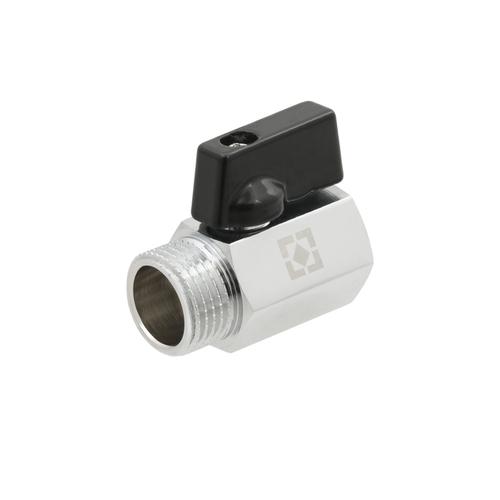 Raftec Кран шаровой МИНИ 1/2 ВЗ хром, черная полубабочка RVHSM01