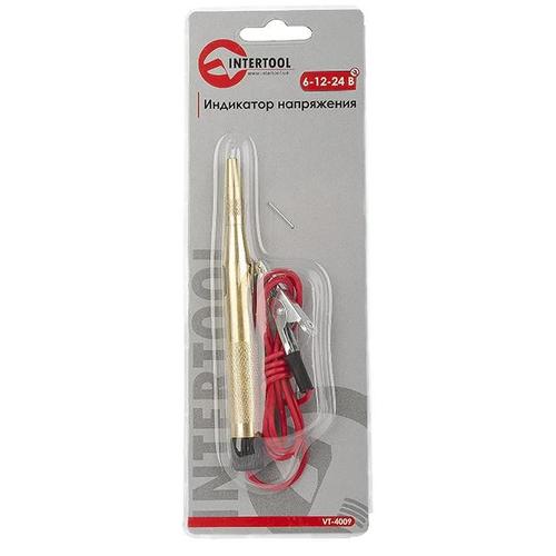 INTERTOOL Індикатор напруги 6-12-24 В, металевий корпус VT-4009