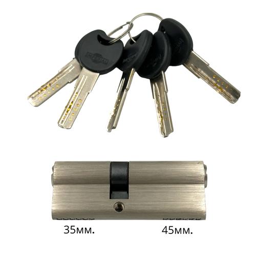 IMPERIAL Циліндр ключ-ключ 35*45 (нікель) ZC 80 35/45 SN