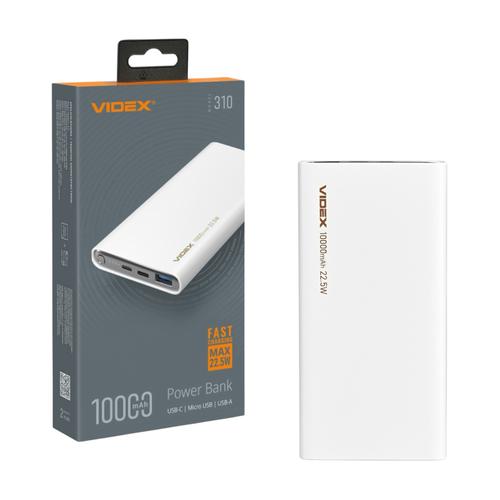 VIDEX VPB-310-W Power bank 10000mAh PD20W 22.5W White