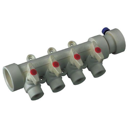 KOER K0171.PRO PPR Колектор 4-way з кульовими кранами Ø40xØ20