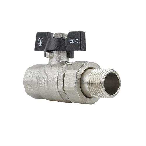 Raftec BLACK Кран прямий кульовий з американкою DN25 (1)  чм DRBS3
