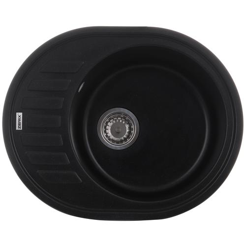 ZERIX ZS-6250R-14 Мийка гранітна 620*500мм. (чорний металік)