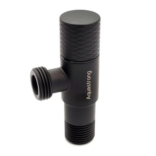 AQUASTRONG D8 Black Кран угловой приборный 1/2х 1/2 D814