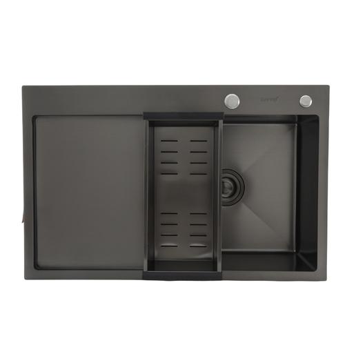 GAPPO GS7850-6L Кухонна мийка накладна 780x500мм. (нержавіюча сталь 0,8мм., з PVD покриттям)