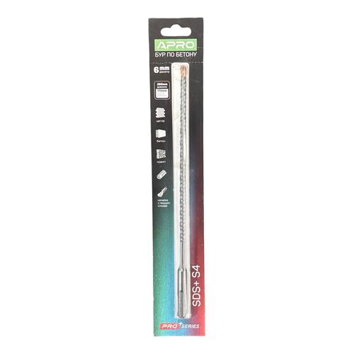 APRO PRO SERIES Бур по бетону SDS PLUS HQ S4 Ø6x260мм 815145