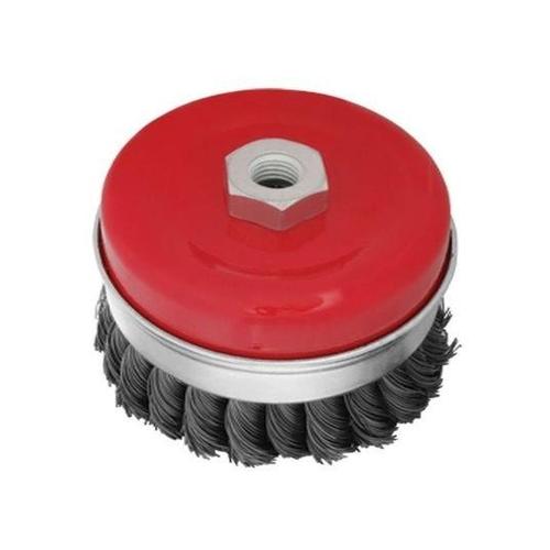 INTERTOOL Щетка чашечная усиленная 80 мм, для УШМ, М14 (пучки витой проволоки) BT-1080