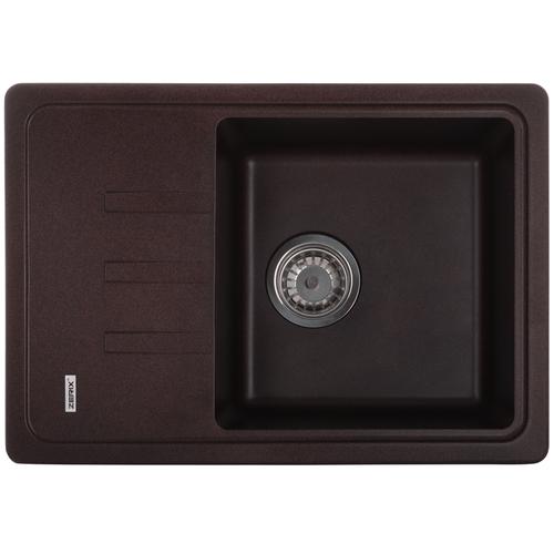 ZERIX ZS-6243S-12 Мийка гранітна 620*435мм. (коричнева)