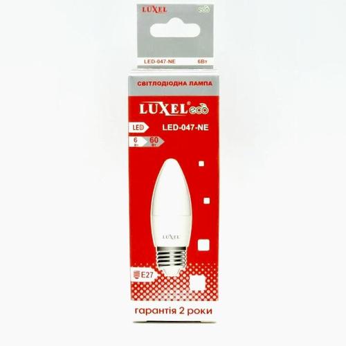 LUXEL LED-Лампа ECO свічка 6W E27 4000K 510Lm LED-047-NE