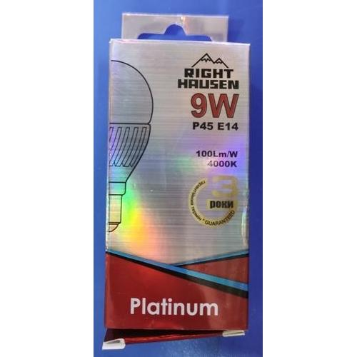 RightHausen LED-Лампа PLATINUM шар 9W E14 4000K HN-285030