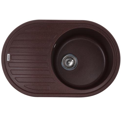 ZERIX ZS-7750R-12 Мийка гранітна 760*500мм. (коричнева)