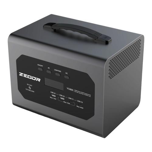 ZEGOR YC600 Портативная зарядная станция 220В 600/1200Вт. (537,6Вт-год)