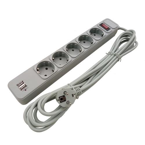 СВЕТОПРИБОР Сетевой фильтр 5/4,5м.+ USB