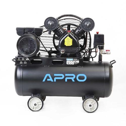 APRO Компрессор двухцилиндровый ременный OFBD-50 2.2кВт 402л/мин 8бар 50л (2 крана) + масло 0,5л 850181