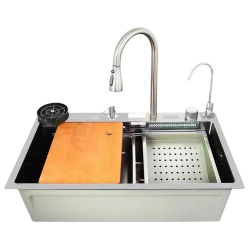 ZERIX ZH7546-SET-07.SUS304 DECOR Кухонна мийка багатофункціональна 750*460*215мм. (з PVD  покриттям)