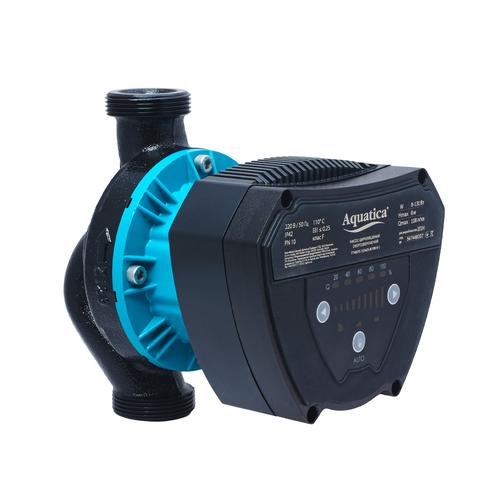 AQUATICA GPA25-8/180 IV Насос циркуляційний енергозберігаючий 8-130Вт Hmax 8м Qmax 108л/хв Ø1½ 180мм + гайки Ø1 774075