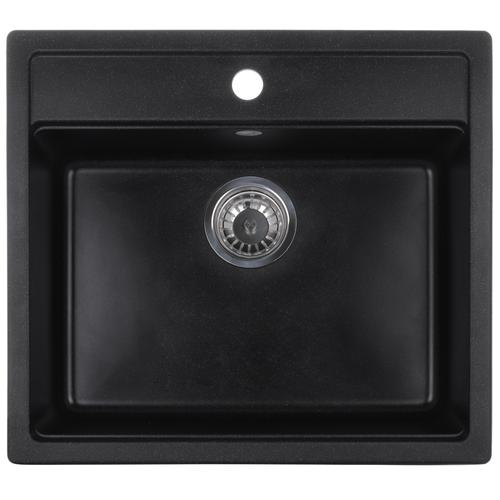 ZERIX ZS-5751S-03 Мийка гранітна 570*510мм. (чорна)