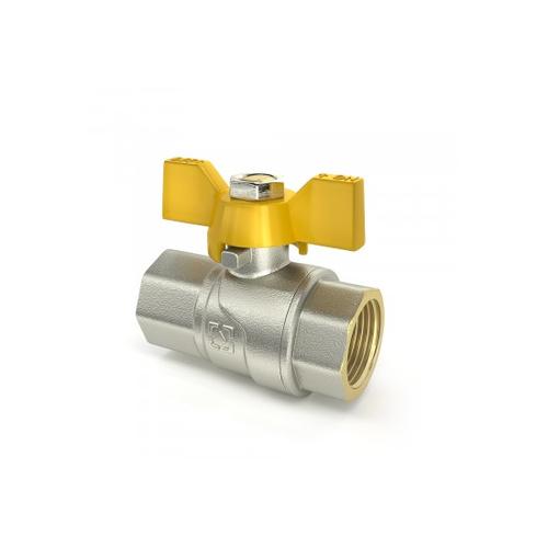 Raftec YELLOW Кран шаровый DN15 (1/2) вв жёлтая бабочка GRB1