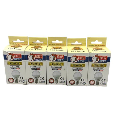 HOROZ LED-Лампа Шар 6W E27 4200k (5шт.)