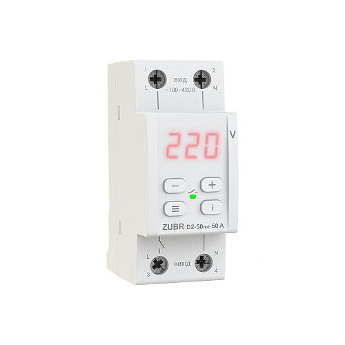 ZUBR Реле напряжения D2-50 red