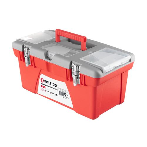 INTERTOOL Ящик для инструментов с металлическими замками, 18 480x250x230 мм BX-0518