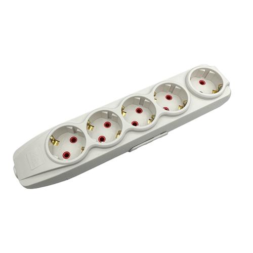 RightHausen KRIS Колодка для удлинителя 16A IP20 5-я с/з (белая) HN-082091