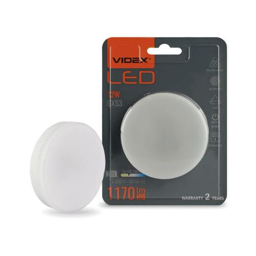 VIDEX LED-Лампа GX53 12W 3000K 1170Lm VL-GX53-12533