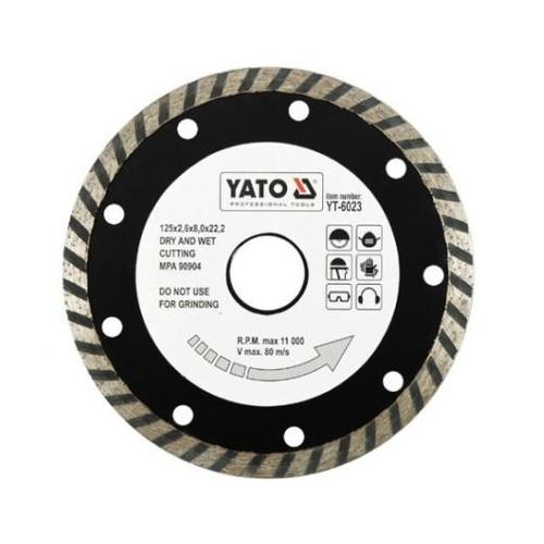 YATO Диск алмазний 125*2,6*22,2 (турбо) YT-6023