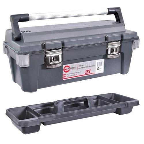 INTERTOOL Ящик для інструментів із металевими замками 25,5 650x275x265 мм BX-6025