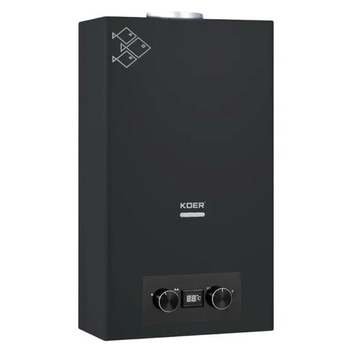 KOER KWH.G0110 Газова колонка димохідна 10л. BLACK 180*340*590мм. (KR5554)