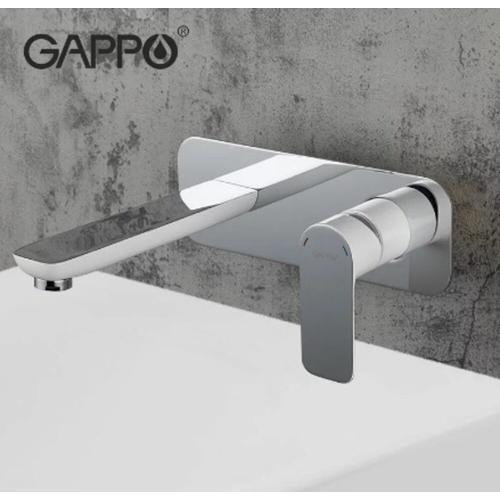 GAPPO G1048-22 Смеситель для умывальника НАСТЕННЫЙ встроенный (белый/хром)