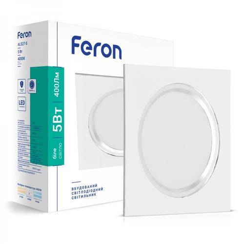 Feron LED-Світильник вбудований 5W 4000K 400Lm (білий) AL527-S