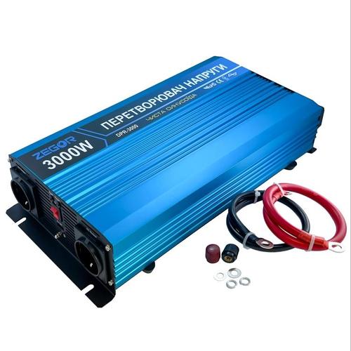 ZEGOR Інвертор-перетворювач напруги 3000W 12/220V (чиста синусоіда) DPR-3000